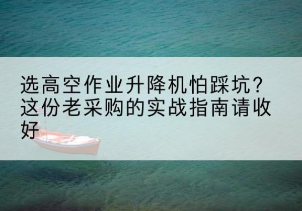 喀喇沁左翼高空作业升降机厂家推荐-选高空作业升降机怕踩坑？这份老采购的实战指南请收好