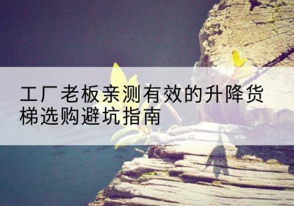 喀喇沁左翼升降货梯怎么选-工厂老板亲测有效的升降货梯选购避坑指南